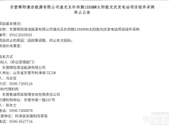 因政策調整，1GW光伏組件集采終止